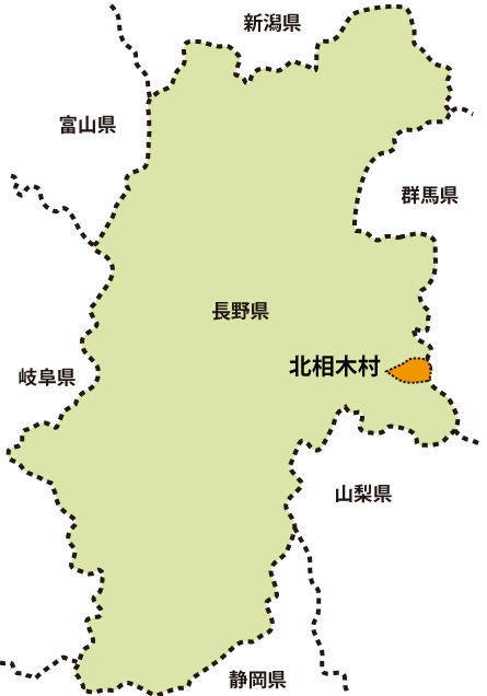 長野県の簡単なマップ